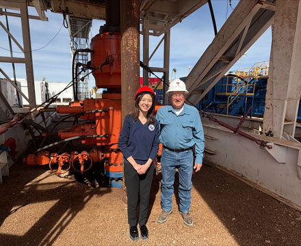Tiffany at Texas Tech Rig
