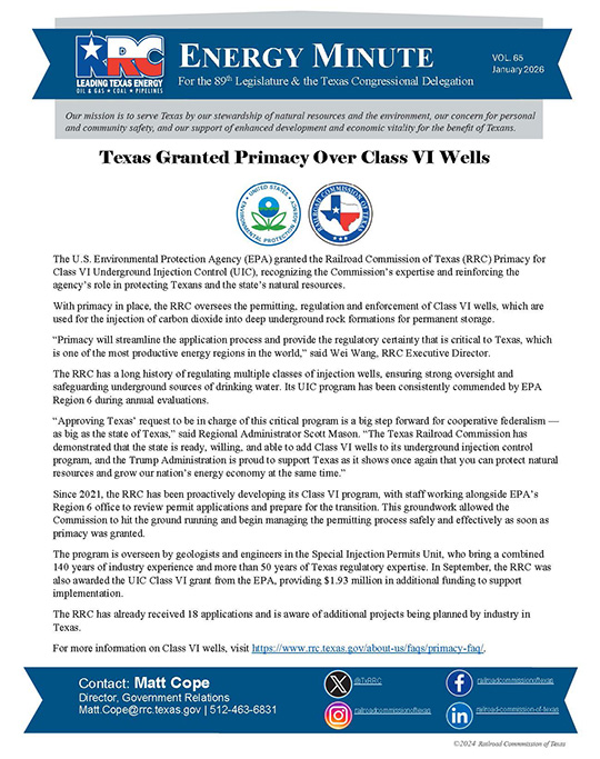 RRC Energy Minute Vol 65