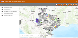 Drilling Insight and Casing Estimator (DICE) map preview