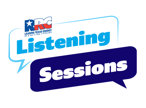 Texas Railroad Commission Office of Public Engagement Listening Sessions promotional banner